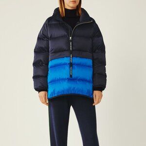 ❤️ $398 TORY BURCH SPORT Puffer Packable Quilted Down Satin Pullover Jacket